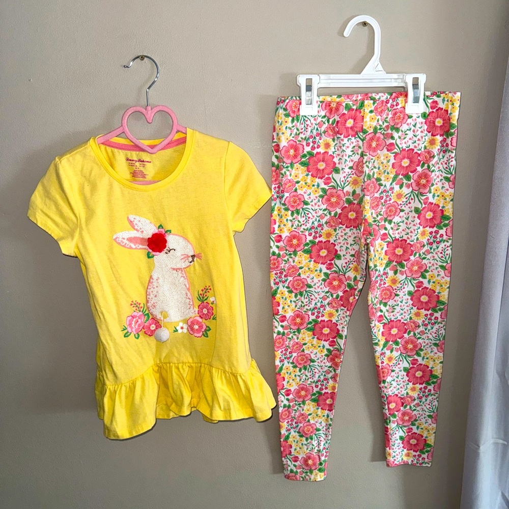 Tommy Bahama, girls matching leggings set size 7/8